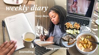 weekly diary ep1  a diary of my week what I eat journaling busy days being productive amp more🍋💌 [upl. by Ayna832]