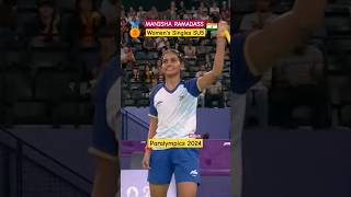 MANISHA RAMADASS  Bronze  Womens Singles SU5 Badminton  India at Paralympics Games Paris 2024 [upl. by Tomkiel]