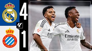 HIGHLIGHTS  Real Madrid 41 Espanyol  LaLiga 202425 [upl. by Sirois643]