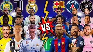 Real Madrid Barcelona Al Nassr 🆚 PSG Liverpool Inter Miami  Ronaldo Neymar 😱🫵 [upl. by Magner]