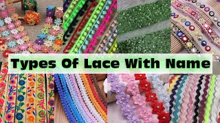 Types Of Lace With Name  lace guide  Lace design idea for dresses  Popular laces name [upl. by Collum]