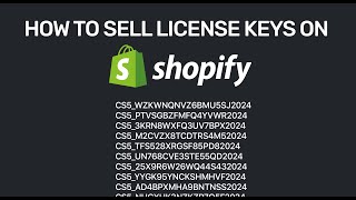 How to setup and sell license keys on Shopify  BIG Digital Download product [upl. by Ultan]