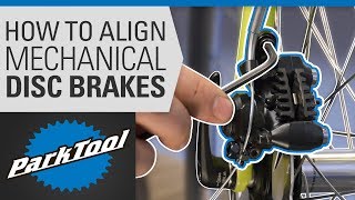 How to Align a Mechanical Disc Brake on a Bike [upl. by Einoj644]