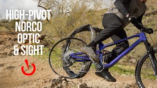 TWO NEW HighPivot Trail Bikes from Norco  Vital Rides the 2024 Optic and Sight [upl. by Suidualc]