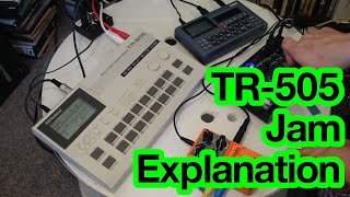 Roland TR505 meets Yamaha SU10 and Volca Nubass  explained [upl. by Akimat]