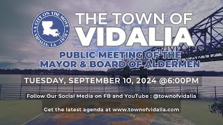 Town of Vidalia Regular Public Meeting 91024 [upl. by Cleodell873]