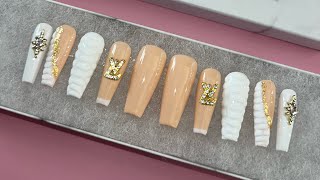 Press on nails tutorial  How to make press on nails to sell  nail tutorial [upl. by Derwin]