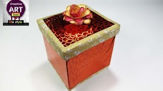 how to make a gift box  best out of waste  Christmas gift  At with Creativity [upl. by Chamkis174]