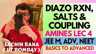 ❤️‍🔥Diazonium Salts Coupling Reaction Deamination  Amines  JEE Main Advanced NEET 2024 [upl. by Arick]