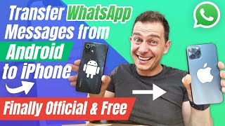 NEW How to Transfer WhatsApp Chat from Android to iPhone Official Free 2022 [upl. by Nylednarb484]