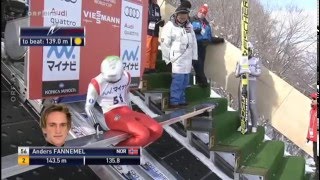 Anders Fannemel Sapporo 2016 1365m ORF [upl. by Senilec]