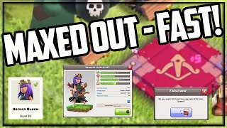 MAXED Archer Queen FASTER Clash of Clans Upgrades 45 [upl. by Eitteb]