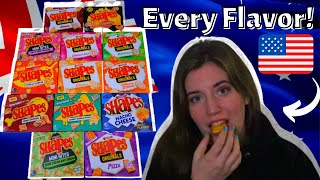 American Tries Every Arnotts Shapes Flavor  Aussie Snacks 🇦🇺 [upl. by Notaes356]