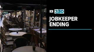 What will happen when the JobKeeper wage subsidy ends this month  730 [upl. by Yorick]