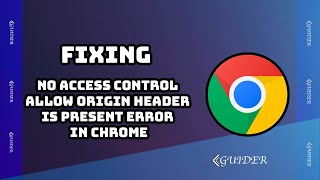 How to fix no access control allow origin header is present error in chrome [upl. by Adlin953]