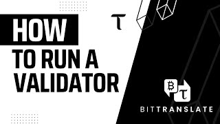 How to run a validator [upl. by Territus656]