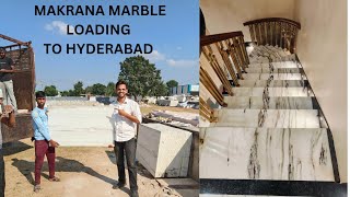 Makrana Marble Loading To Hyderabad Call 9214804444 For Premium Albeta Marble [upl. by Luebke816]