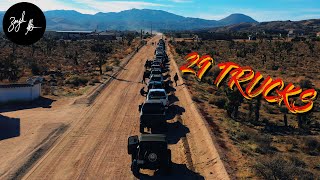 29 TRUCKS 🛻 DESERT 🏜️ ➡︎ BIG BEAR 🐻 OFFROAD CARAVAN [upl. by Jamin]