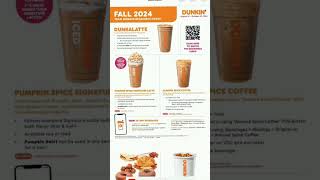 Dunkin Fall Menu Released 😋 [upl. by Ydnil938]