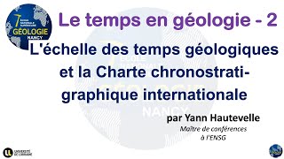 Le temps en géologie 2 L’échelle des temps géologiques et la Charte chronostratigraphique inter [upl. by Putnem925]