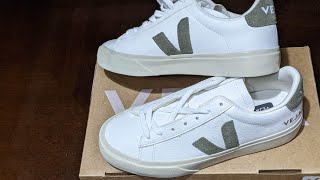 5 Veja Review amp Unboxing Veja Campo Chromefree Sneakers in color WhiteGrey veja sneakers [upl. by Rubel446]