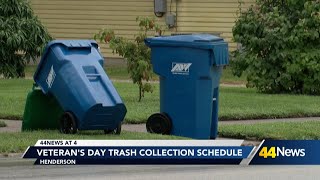 Veterans Day trash collection schedule [upl. by Lynette]