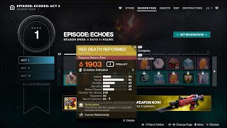 The Final Shape  Episode Echoes Track Rewards Preview Destiny 2 [upl. by Aicsila817]