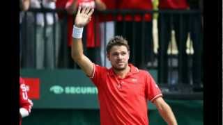 Coupe Davis SUI  CZE  Stan Wawrinka saddresse aux fans [upl. by Cogan]