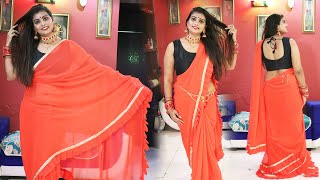 Video  HOW TO DRAPE ULTRA LOW WAIST SAREE  SAREE DRAPING  Preety Rani Vlogs [upl. by Suoirred297]