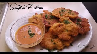 How To Make Jamaican Saltfish Fritters With Sauce lI Easy Recipe [upl. by Dragde]