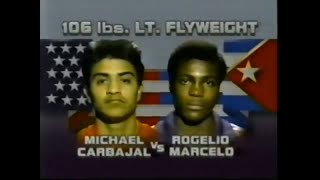 Michael Carbajal USA vs Rogelio Marcelo CUB USCuba Duals 1988 48kg [upl. by Mira]