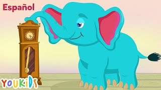 Hickory Dickory Dock ¡Elefante  Youkids Canciones infantiles [upl. by Ellga]