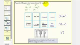 The Mayan Number System Addition of Mayan Numbers [upl. by Eitsud118]