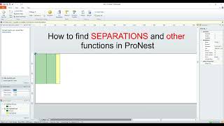 How to find Separations function in ProNest [upl. by Winn803]