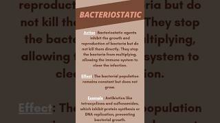 Bacterolytic vs Bacteriostatic whats the difference  Part2 shorts shortsfeed antibiotics [upl. by Nanaek]