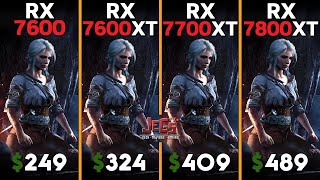 RX 7600 vs RX 7600 XT vs RX 7700 XT vs RX 7800 XT  Tested in 16 games [upl. by Assenev837]