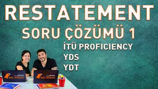 Restatement Language Comprehension Soru Çözümü 1  İTÜ Proficiency YDS YDT [upl. by Winters]