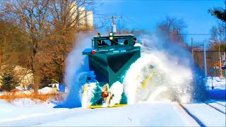 Most Awesome Trains Moving Through Snow and Snow Moments Compilation 4 [upl. by Samot274]