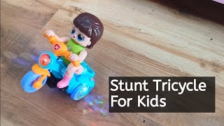 Stunt Tricycle For Kids  Battery Operated Tricycle With Light Music toysforkids [upl. by Hesoj]