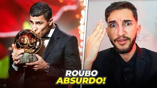 🚨RODRI ELEITO BOLA DE OURO Vinicius Júnior foi quotroubadoquot😡 [upl. by Ayocat347]