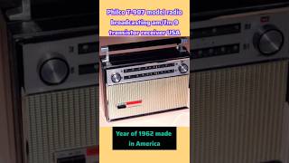 Philco T907 model radio broadcasting am FM 9transistor soft receiver1962s in Americaradiomusic [upl. by Elletsirhc]