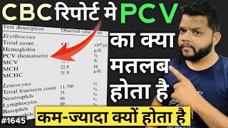 Blood Test Report मे PCV का क्या मतलब होता है  What Is PCV In CBC Report [upl. by Flannery858]