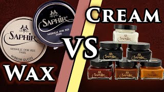 Wax vs Cream Shoe Polish Shorts [upl. by Ymia]