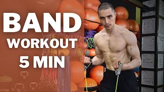 5 min UPPER BODY RESISTANCE BAND Workout At Home [upl. by Dee Dee776]