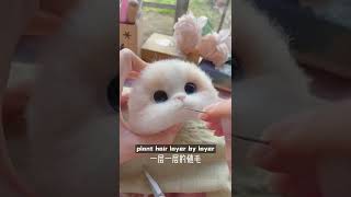 Lovely Needle Felted Cat Fairy Lady  Needle Felting ASMR  Needle Felting Cats [upl. by Mallissa]