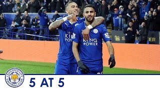 5 at 5  Five best goals from Riyad Mahrez 201516 [upl. by Annayoj]