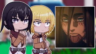 Past AoT React to Eren  Attack on Titan [upl. by Neddie429]