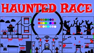 24 Marble Race EP 57 Haunted Race by Algodoo [upl. by Remus]