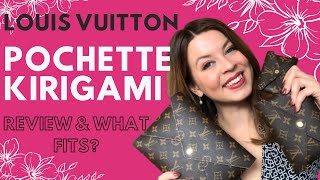 LOUIS VUITTON POCHETTE KIRIGAMI 2020  Review of the LV Kirigami set what fits price use Rare🦄 [upl. by Bonny]