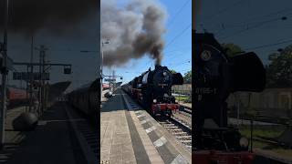 Ausfahrt des Dampfsonderzuges mit 52 81951 nach Utting am Ammersee in Treuchtlingen [upl. by Namso]